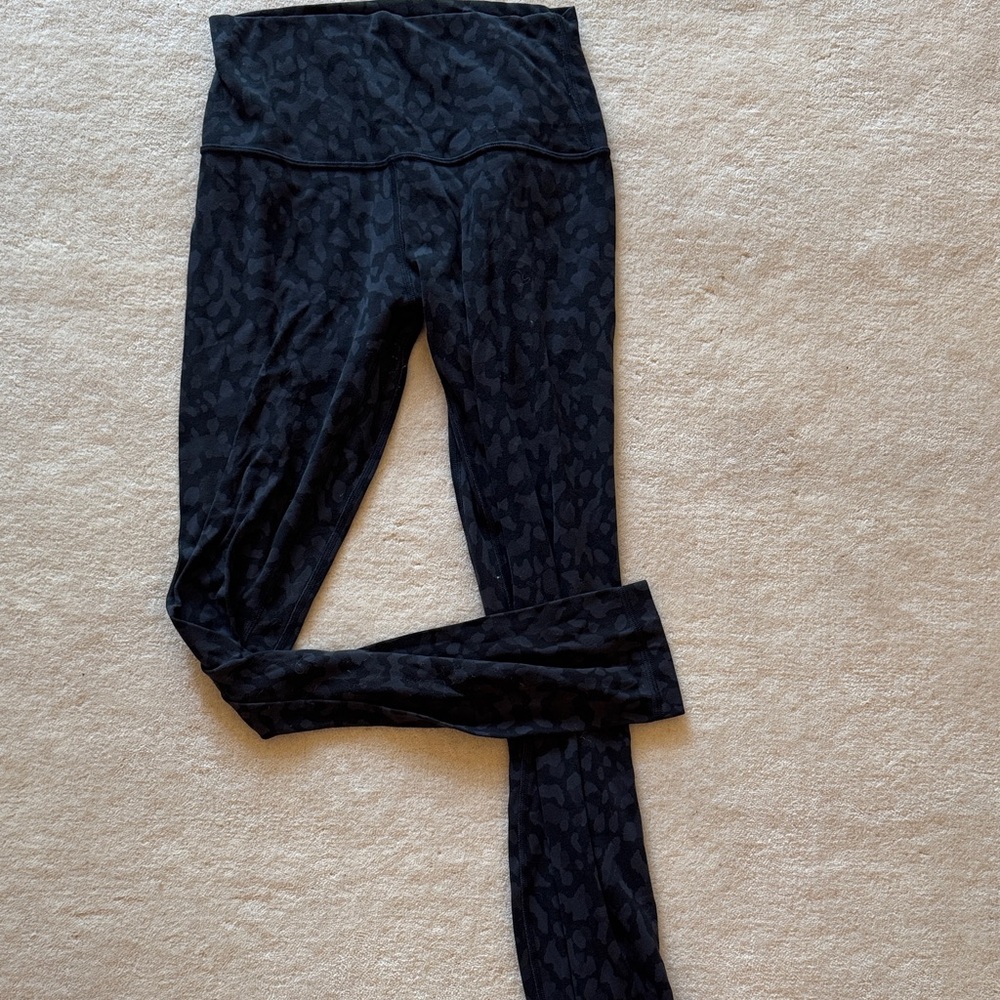 Black Leopard Print align Leggings
